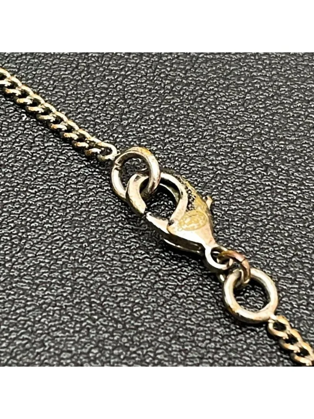 Chanel CC Logo Necklace Line Stone Icon Silver Coco - Picture 8 of 10